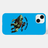 SCUBA Duiker Rijdend op een Grote Kikker URM Case-Mate iPhone Case (Achterkant (horizontaal))
