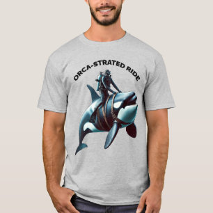 SCUBA-duiker rijdt op een Big Killer Whale URM T-shirt