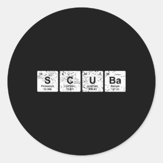 Scuba-duiker Ronde Sticker