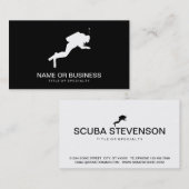 scuba-duikerpictogram visitekaartje (Voorkant / Achterkant)