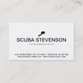 scuba-duikerpictogram visitekaartje (Achterkant)