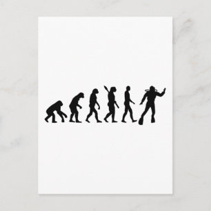 Scuba-duikevolutie Briefkaart