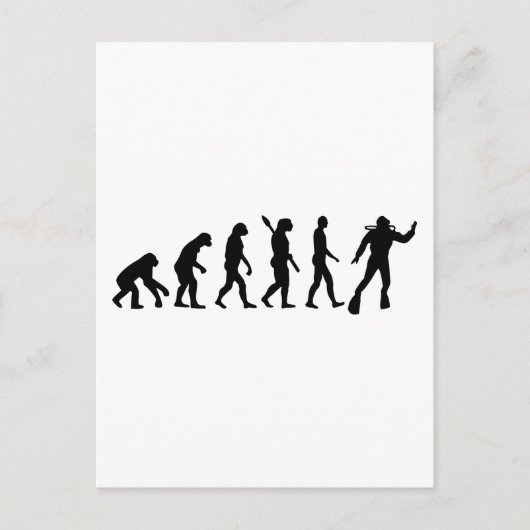 Scuba-duikevolutie Briefkaart (Voorkant)
