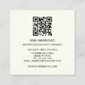 Scuba duikinstructeur Fitness Personal Trainer Vierkante Visitekaartje (Achterkant)