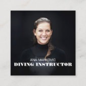 Scuba duikinstructeur Fitness Personal Trainer Vierkante Visitekaartje (Voorkant)