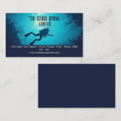 Scuba duikinstructeur snorkelen watersporten visitekaartje (Voorkant / Achterkant)