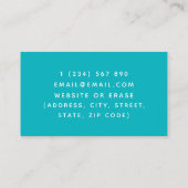 Scuba Duiklessen Instructeur Duiker Zee Kleur Visitekaartje (Achterkant)