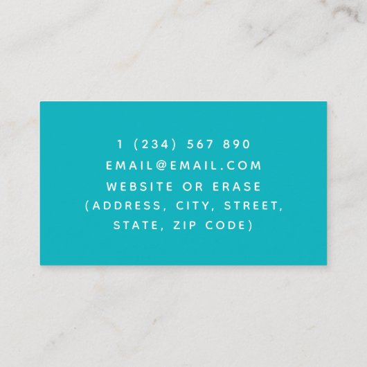 Scuba Duiklessen Instructeur Duiker Zee Kleur Visitekaartje (Achterkant)