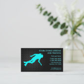 Scuba duiklessen training aangepaste visitekaartje (Staand voorkant)