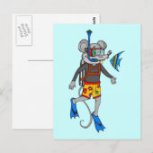 Scuba-duikmuis Briefkaart (Voorkant / Achterkant)