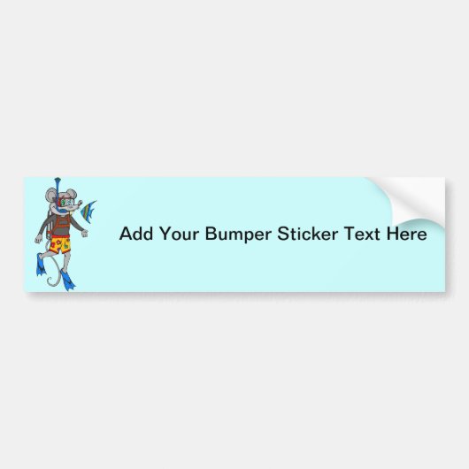 Scuba-duikmuis Bumpersticker (Voorkant)