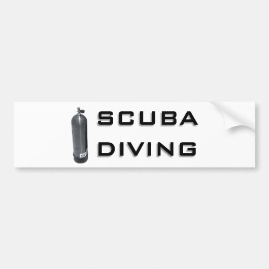 Scuba-duikontwerp! Bumpersticker (Voorkant)