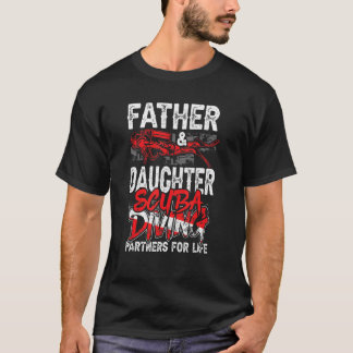 Scuba-duikpartners voor vader en dochter voor leve t-shirt