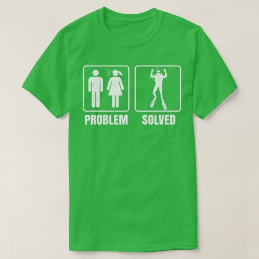 Scuba-duikprobleem opgelost t-shirt (Design voorkant)