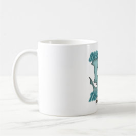 Scuba duikt boeddy Fun design met haai en scuba Koffiemok