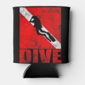 Scuba duikt naar beneden  duiktuig blikjeskoeler (Voorkant)