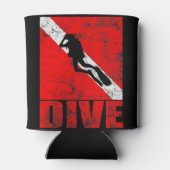 Scuba duikt naar beneden  duiktuig blikjeskoeler (Achterkant)