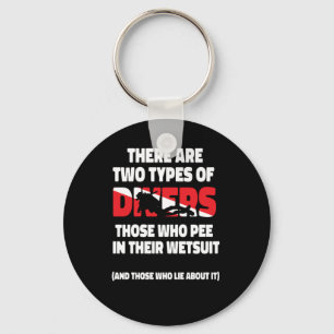 Scuba duikt op twee soorten duikers die sleutelhanger