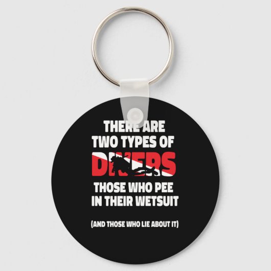 Scuba duikt op twee soorten duikers die sleutelhanger (Voorkant)