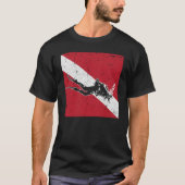 Scuba duikt vlag scuba voor duiker t-shirt (Voorkant)