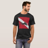 Scuba duikt vlag scuba voor duiker t-shirt (Voorkant volledig)
