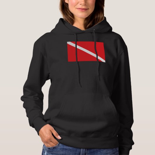 SCUBA duikvlag Hoodie (Voorkant)
