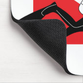 SCUBA-duikvlag met mannelijke SCUBA-duiker Muismat (Hoek)