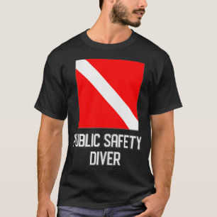 SCUBA Duikvlag Publieke Veiligheid Duiker Rescue S T-shirt