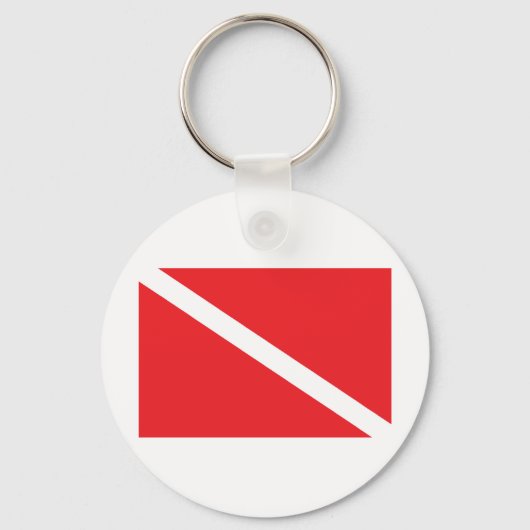 SCUBA duikvlag Sleutelhanger (Voorkant)