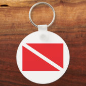 SCUBA duikvlag Sleutelhanger (Voorkant)
