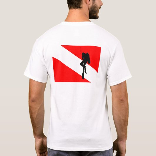 Scuba-duikvlag T-shirt (Achterkant)