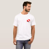 Scuba-duikvlag T-shirt (Voorkant volledig)
