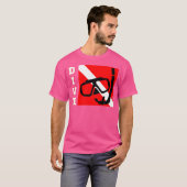 Scuba duikvlucht naar beneden t-shirt (Voorkant volledig)
