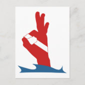Scuba Flag OK-teken Briefkaart (Voorkant)