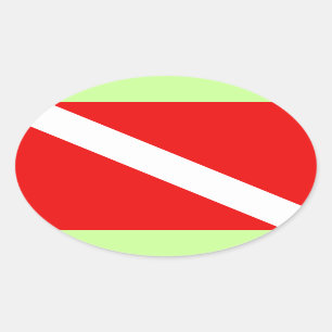 Scuba Flag Ovale Sticker