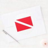 SCUBA Flag - Ronde Sticker (Envelop)