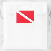 SCUBA Flag - Ronde Sticker (Tas)