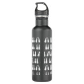Scuba Flippers Zwart-wit Patroon Waterfles (Achterkant)
