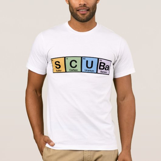 Scuba gemaakt van elementen t-shirt (Voorkant)