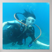 Scuba Girl Poster (Voorkant)
