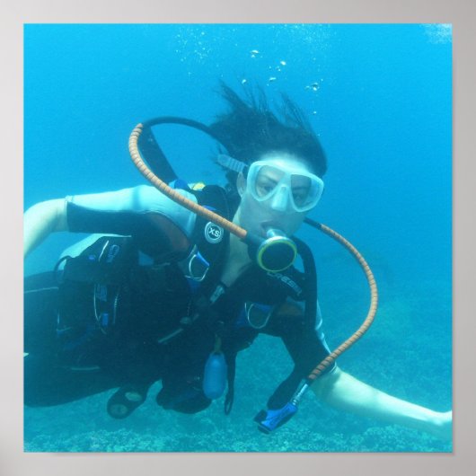 Scuba Girl Poster (Voorkant)
