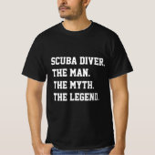 Scuba gooit het Man de mythe de legende T-shirt ov (Voorkant)