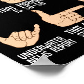 Scuba Hand Signals Scuba Diving Diver Poster (Hoek)