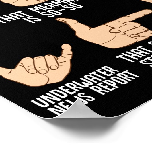 Scuba Hand Signals Scuba Diving Diver Poster (Hoek)