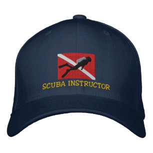 SCUBA Instructor geborduurd Pet