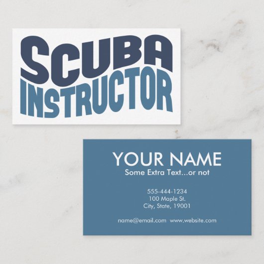 Scuba Instructor Visitekaartjes (Voorkant / Achterkant)