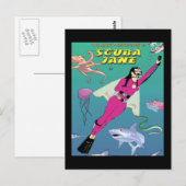 Scuba Jane Briefkaart (Voorkant / Achterkant)