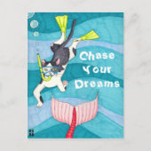 Scuba Kat Briefkaart (Voorkant)