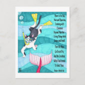 Scuba Kat Inspirerend Briefkaart (Voorkant)