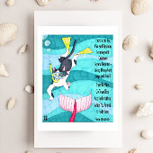 Scuba Kat Inspirerend Briefkaart